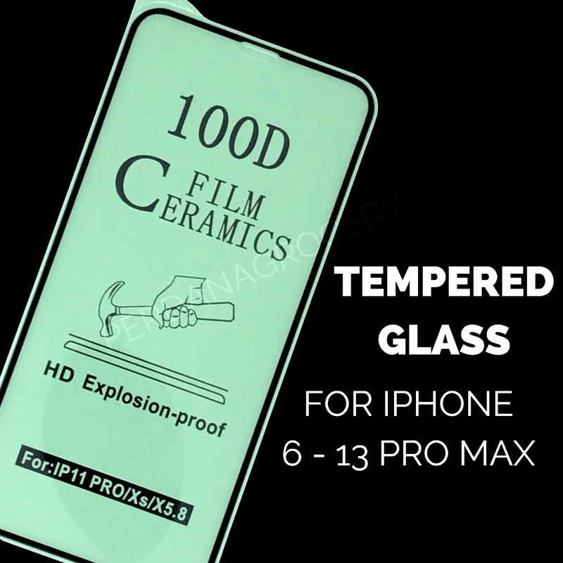 Ceramic Film Tempered Glass Clear HD Full Cover Anti Gores For iPhone 6s 7 8+ XS XR 11 12 Mini 13 14 Plus Pro Max