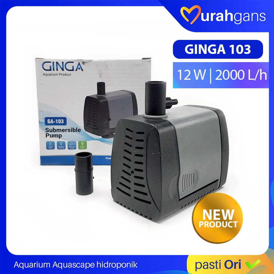 Pompa Aquarium Kolam Celup Water Pump GINGA GA 103 Low Watt