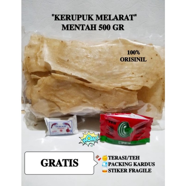 

Kerupuk Melarat Mentah 500gram GRATIS terasi khas cirebon