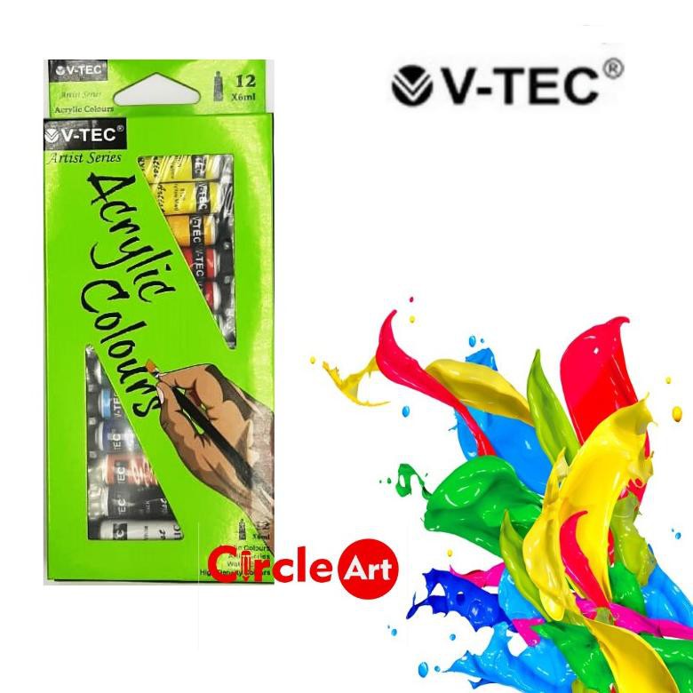 

Uy9Code V TEC ACRYLIC COLOURS 6 ML / V TEC CAT AKRILIK 12 WARNA(ready)Z3D1