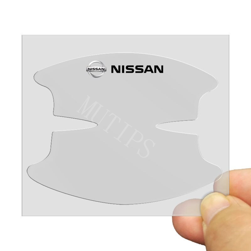 8pcs Stiker Pelindung Gagang Pintu Mobil Transparan Anti Gores Untuk Nissan NISMO March Juke Skyline Terrano Gtr Livina Serena Xtrail t31 t30