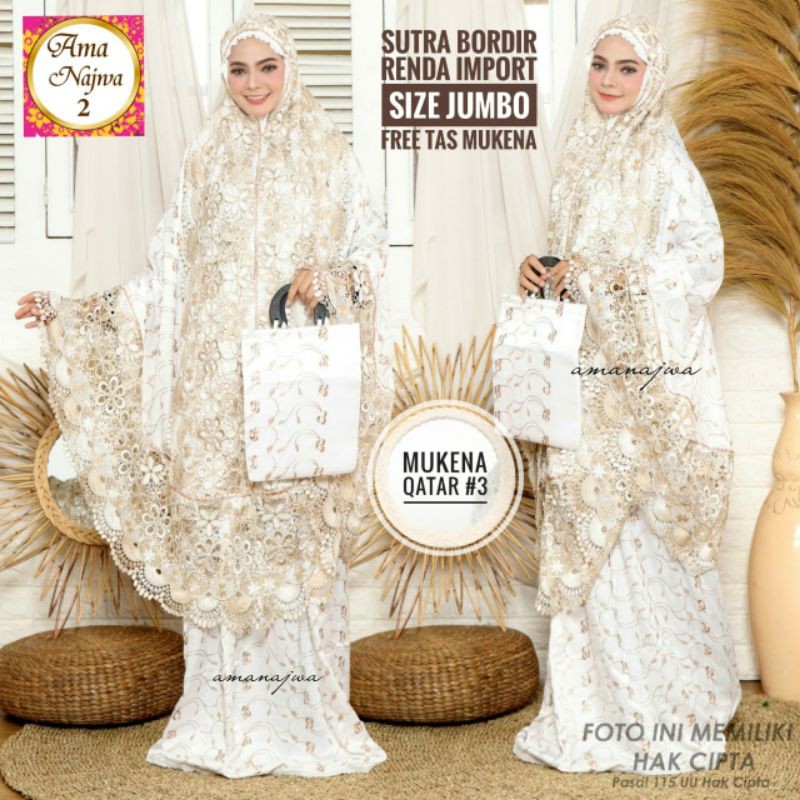 MUKENA BORDIR JUMBO QATAR MESIR ORI SOLO Sutra Prada MUKENA BORDIR JUMBO QATAR MESIR ORI SOLO Sutra Prada