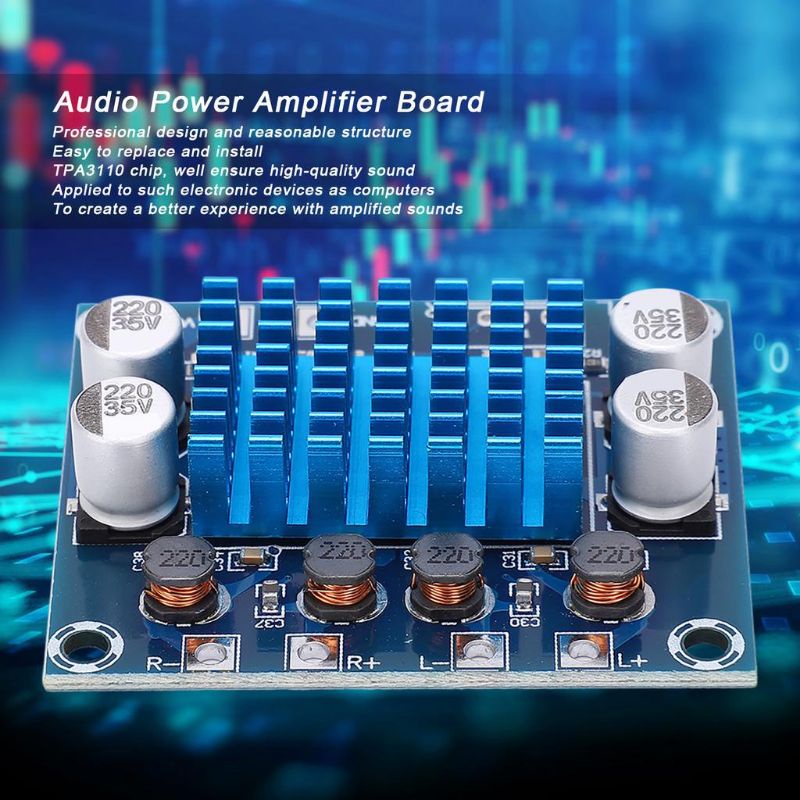 AEBDG TPA3110 Dual Channel 2.0 2x30W 60W Modul Digital Audio Amplifier Board Stereo Class D TPA 3110