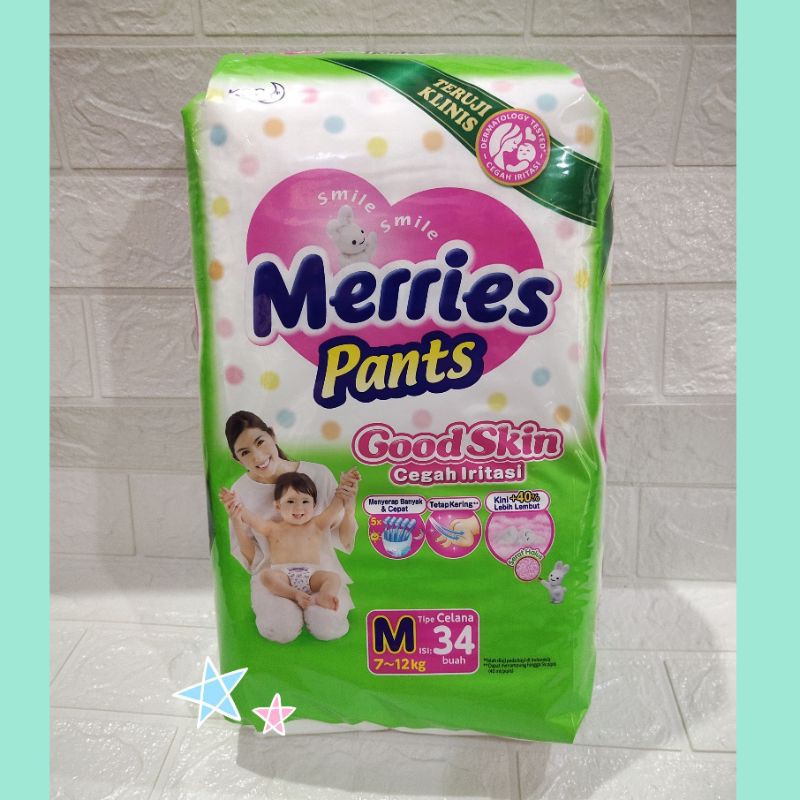 Merries Pants Good Skin M-34 size ukuran M isi 34 m34