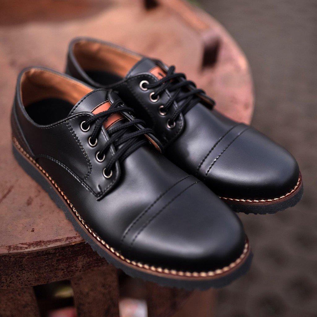 PEDRO BLACK |ManNeedMe x FSTP| Sepatu Pantofel Pria Oxford Formal