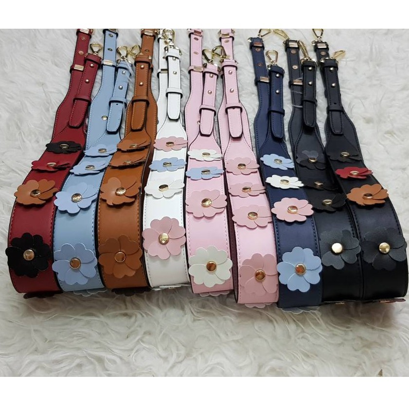 Bag Strap Adjustable MK flower bunga panjang premium Tali Tas panjang dahlia