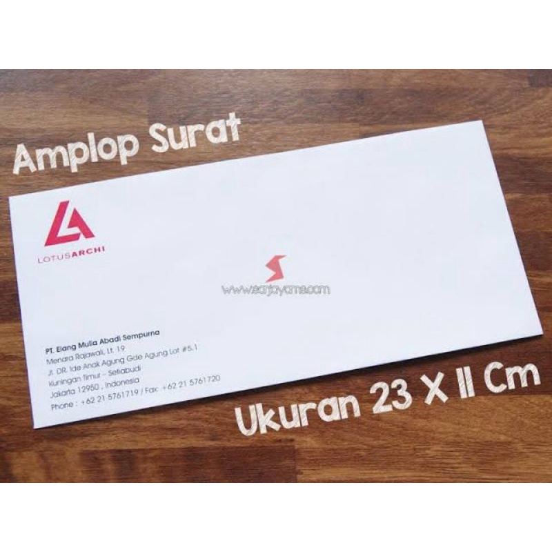 

cetak amplop logo perusahaan 1 kotak = 100pcs