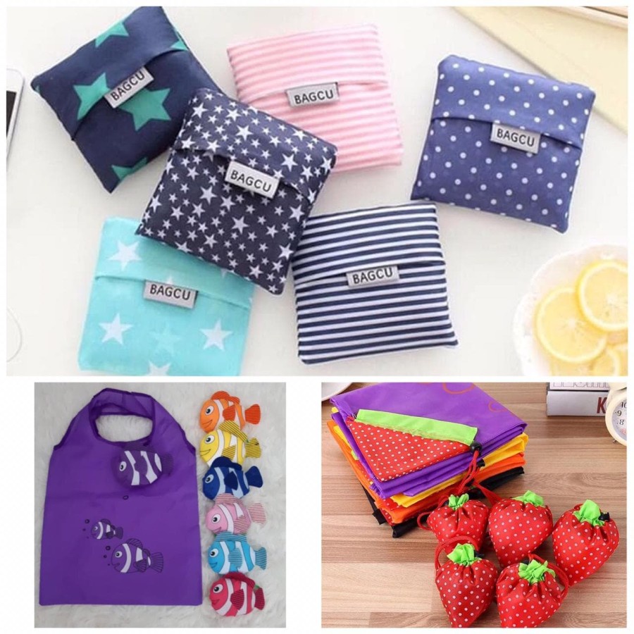 Kantong Belanja Lipat / Bagcu Shopping Bag - Motif