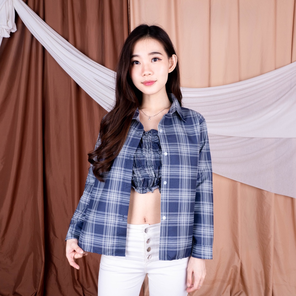 IL -  Kemeja mape Kotak Tartan | Korean Style / Kemeja Kotak Tanpa TANKTOP