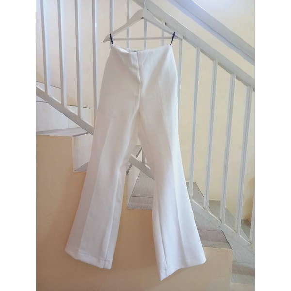 celana cutbray scuba warna putih broken White/ preloved celana cutbray putih / preloved celana putih