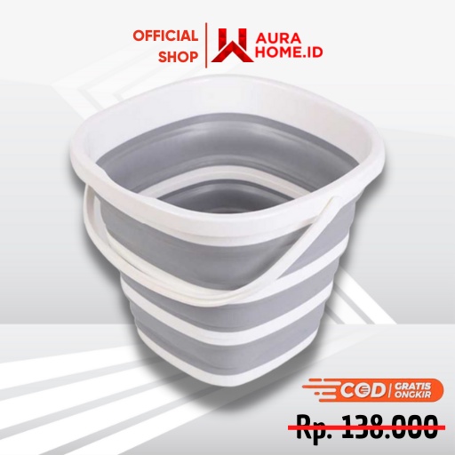 Ember Lipat Water Bucket Foldable Collapsible 10 Liter / Ember Baskom Lipat Air Gilasan Cuci Nyuci B