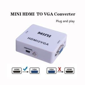 Hdmi female to vga female audio 3.5mm full hd mini box adapter converter - Hdtv in to vga out 1080p