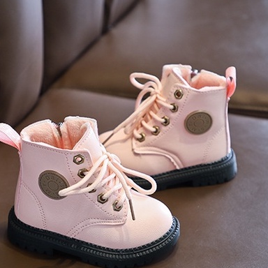 Boot Sepatu Anak Perempuan Boot Docmart Kulit Tali Gaya Keren Fashion British DM-C