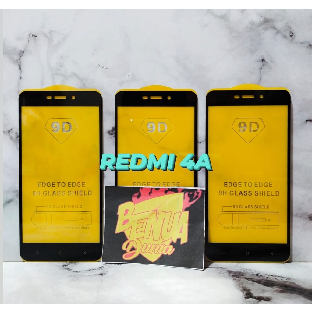 ANTI GORES KACA XIAOMI REDMI 4A - TEMPERED GLASS FULL LEM TEMPER GLASS REDMI 4A - BD