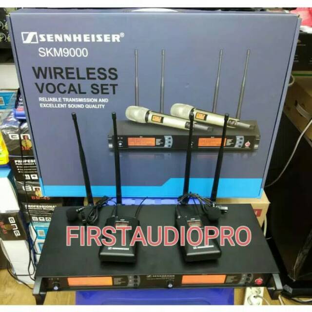 Mic Wireless Sennheiser SKM 9000 2buah mic clip on Multi Channel