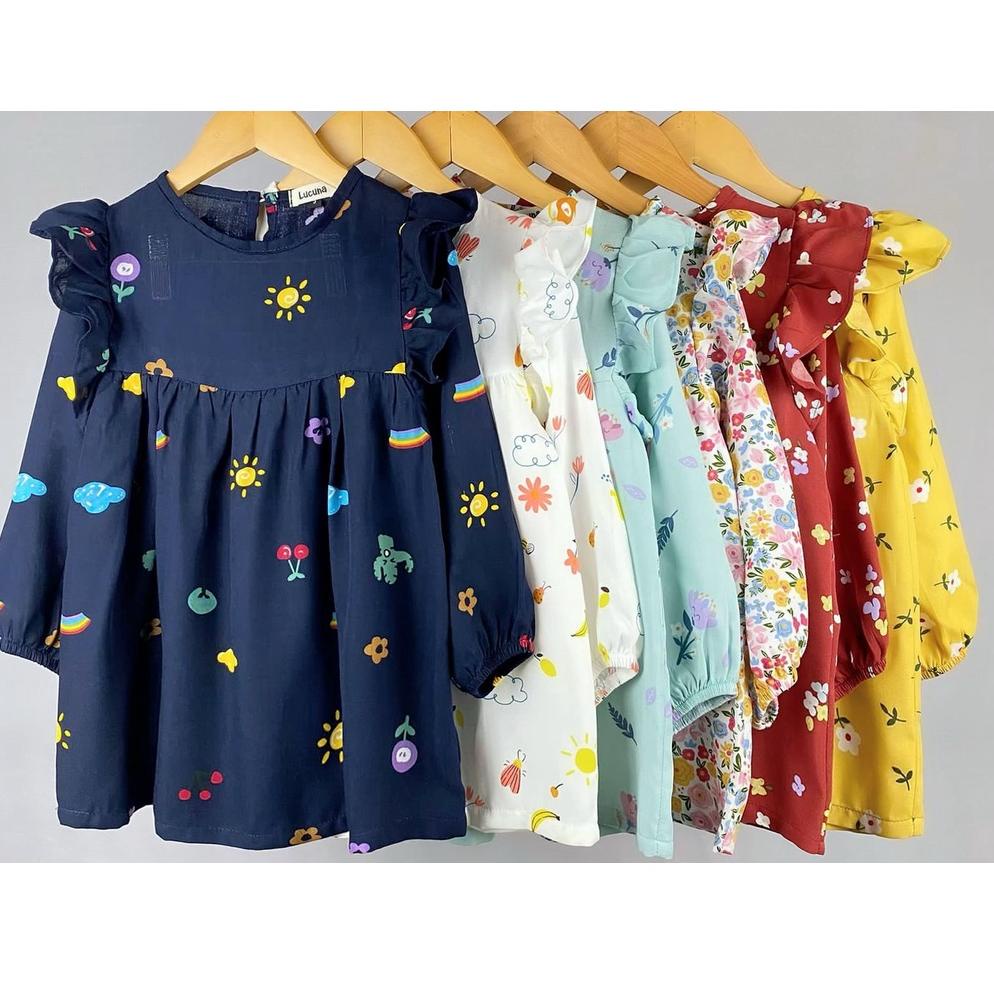 TWL.10Jn22ž | SMILEE ELIZA GAMIS ANAK PEREMPUAN SET BAJU SETELAN PANJANG ANAK PEREMPUAN MOTIF PAKAIA