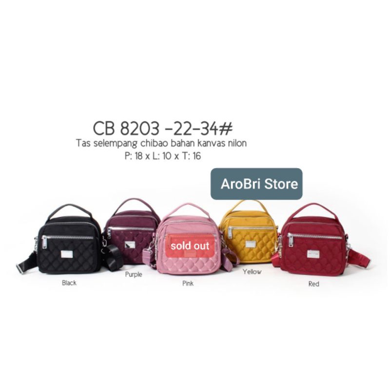 Tas selempang merk chibao CB 8203 -34# bahan kanvas nilon