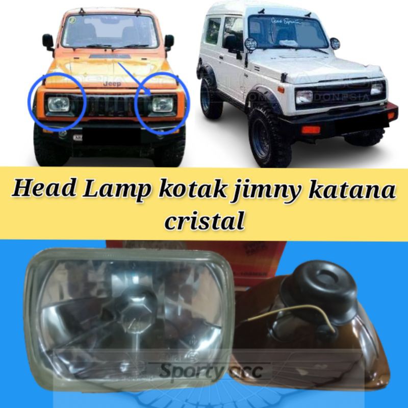 Head Lamp kotak cristal jimny katana