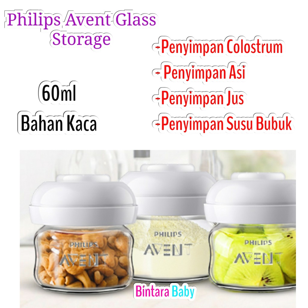 Wadah Penyimpan Asi Mpasi Storage Penyimpan Colostrum kaca Glass 120ml / Storage Lids