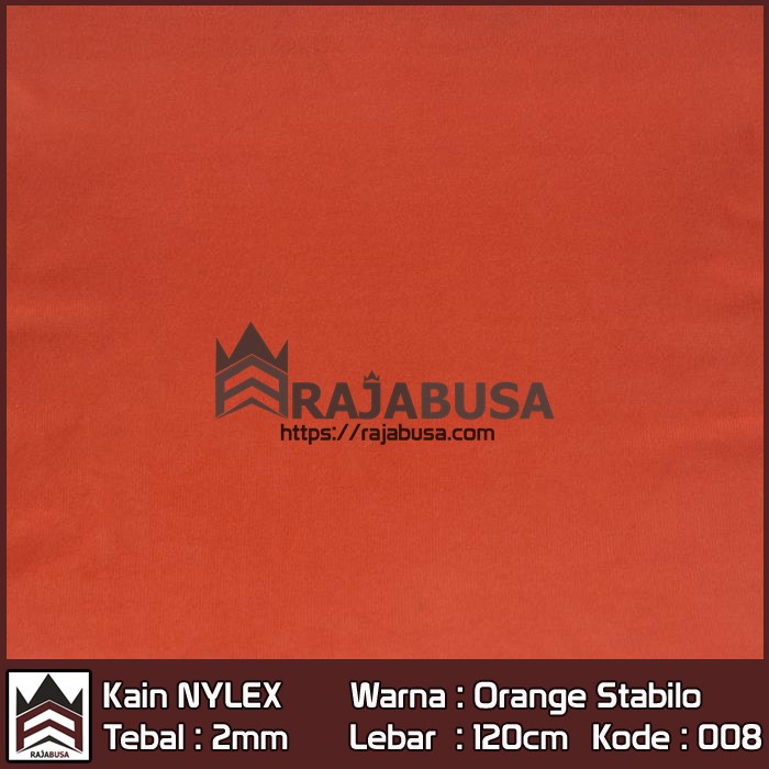 Kain Nylex Orange Stabilo - Kain Bulu Pendek | Toko Kain Boneka Terlengkap