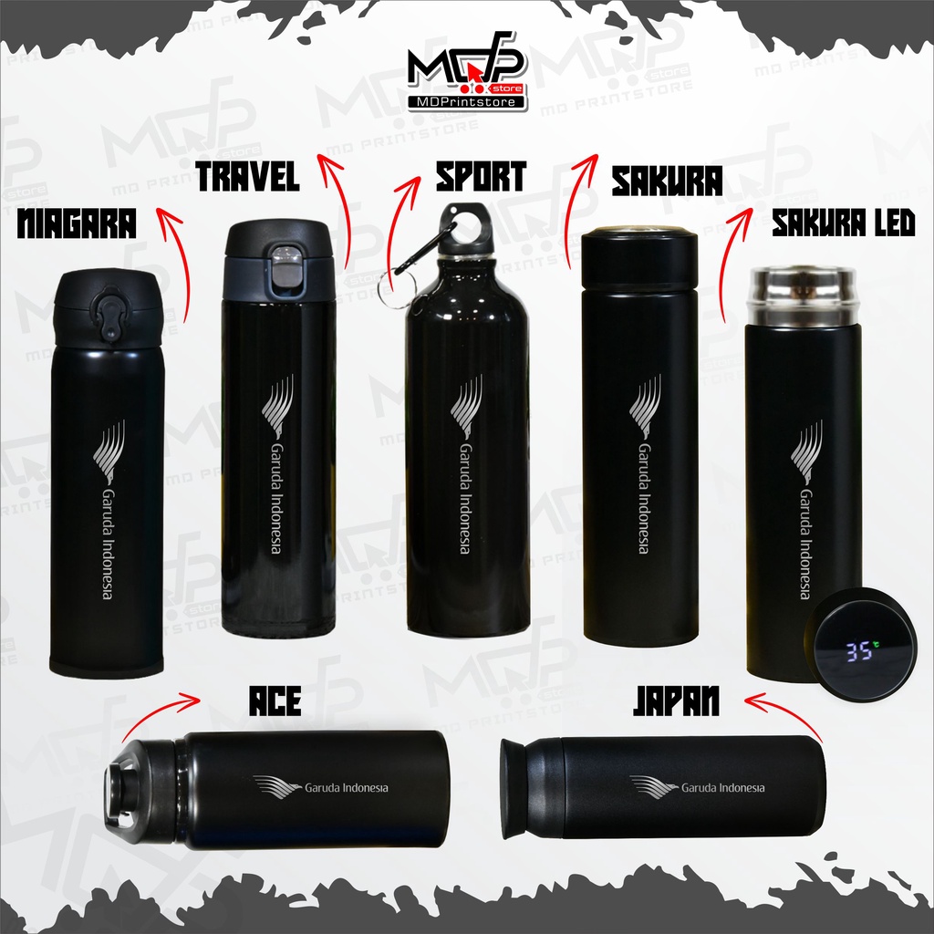 TUMBLER GARUDA INDONESIA GRAFIR ACE JAPAN NIAGARA SAKURA SPORT SAKURA LED TRAVEL MDPRINTSTORE