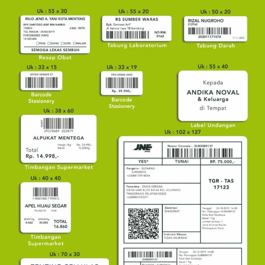 BP-TD110 Printer Barcode Thermal / Label Resi A6 BLUEPRINT TD110 USB