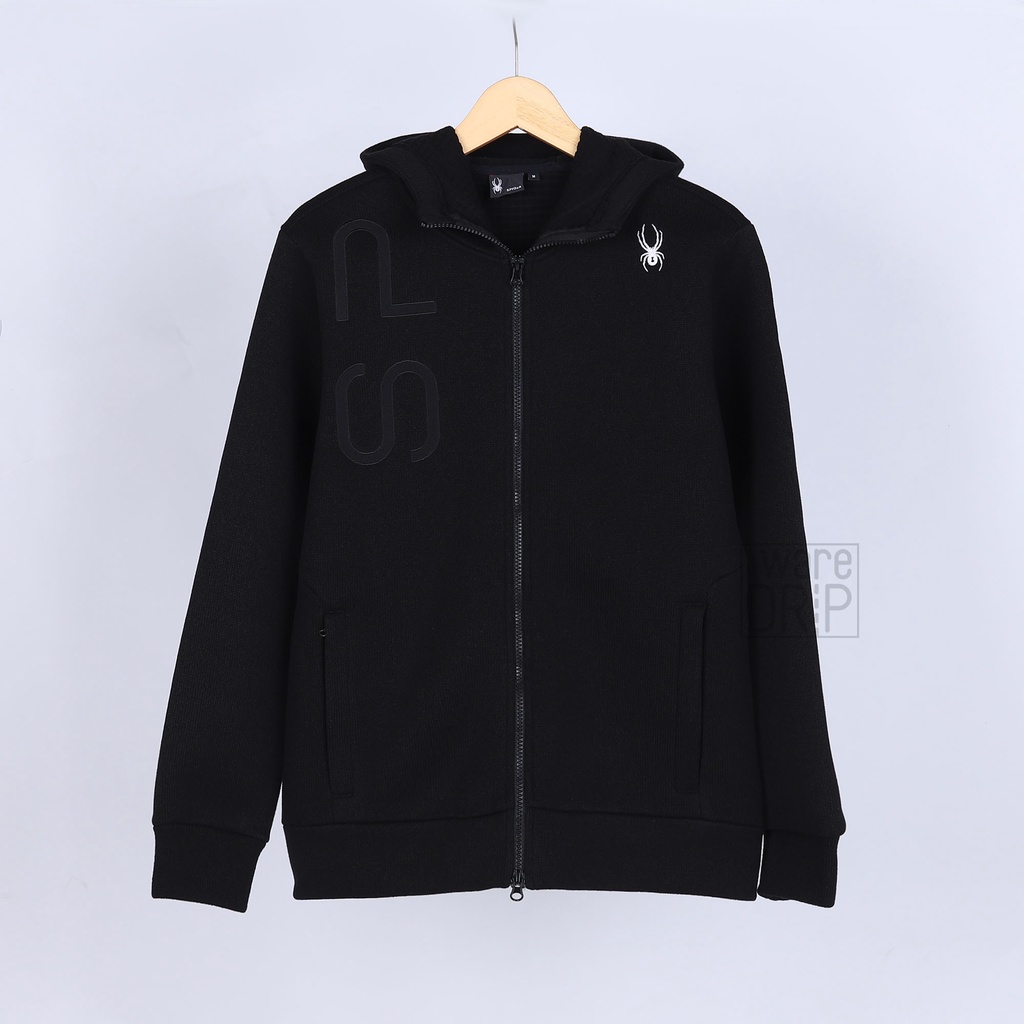 Original Spyder Jaket Sweater Pria Hoodie Rajut Tebal