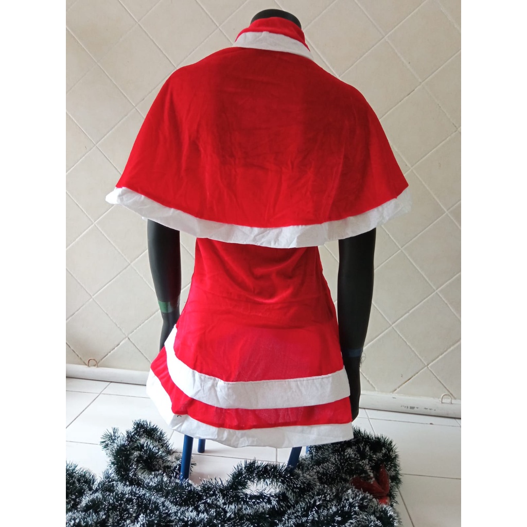 kostum dress natal santarina wanita christmas dewasa adult all size