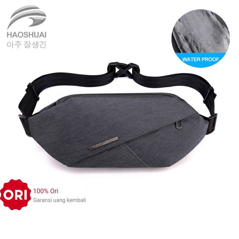 HAOSHUAI 1230 Tas Selempang Pria Wanita Tas Pinggang Waistbag Bahan Premium Waterproof WATCHKITE WKOS