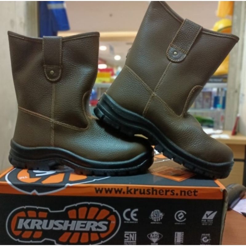 Jual Sepatu Safety Krushers Texas Brown Original Indonesia