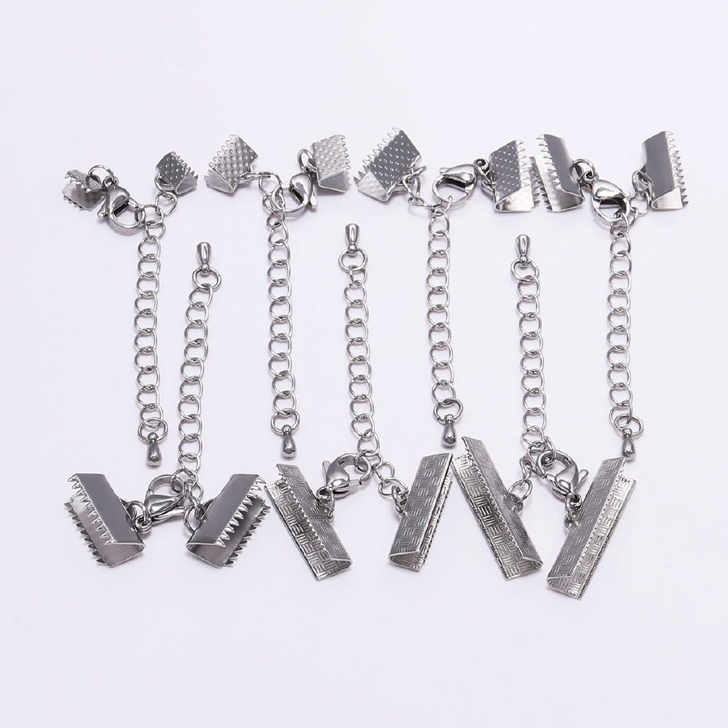 5pcs/lot Stainless Steel Konektor rantai ekstensi digunakan untuk koneksi gelang dan kalung dalam pembuatan perhiasan