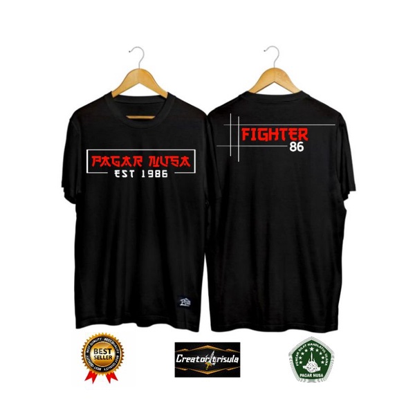 Kaos pagar nusa FIGHTER 86 / Kaos distro terbaru ipsnu pagar nusa