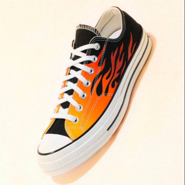 flame low top converse
