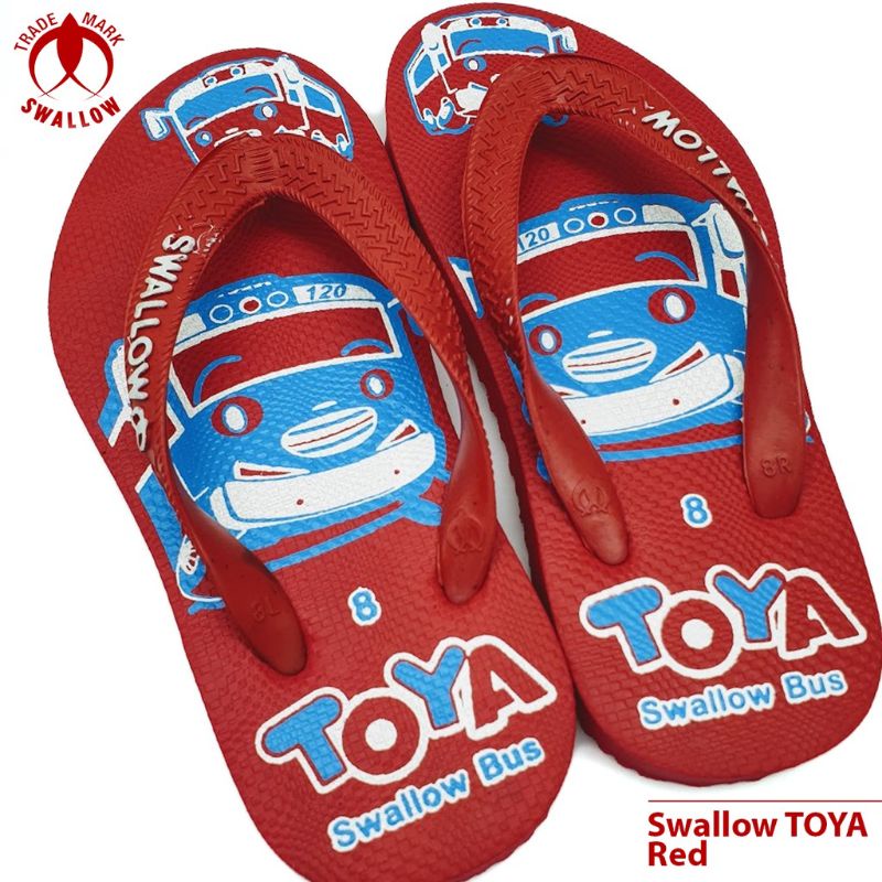 Flip Flop Sandal Anak Teplek Original Swallow Toya / Sandal karakter Swallow Bus