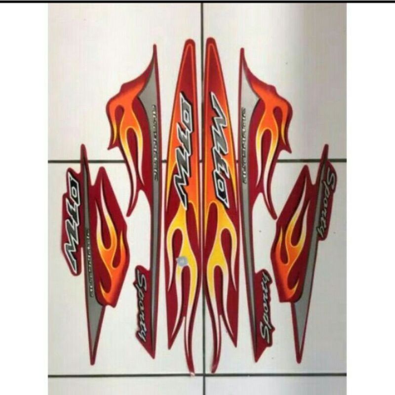 STRIPING/stiker Yamaha Mio sporty MERAH API