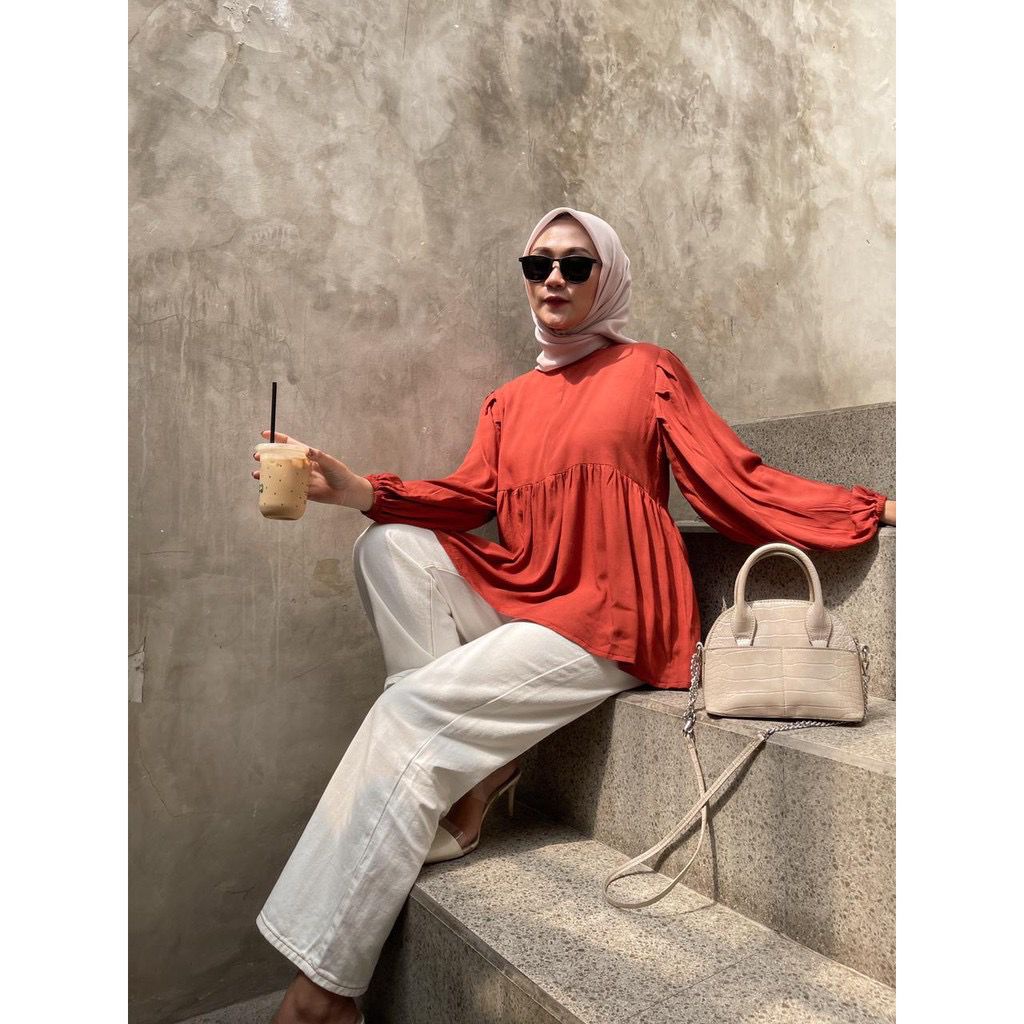 ALFAZZA STORE - CLOUDY BLOUSE  RAYON PREMIUM RANDOM - ATASAN WANITA - TERMURAH