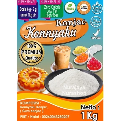 

Konjac / Konnyaku Powder Premium Ex, Indonesia 1000 g
