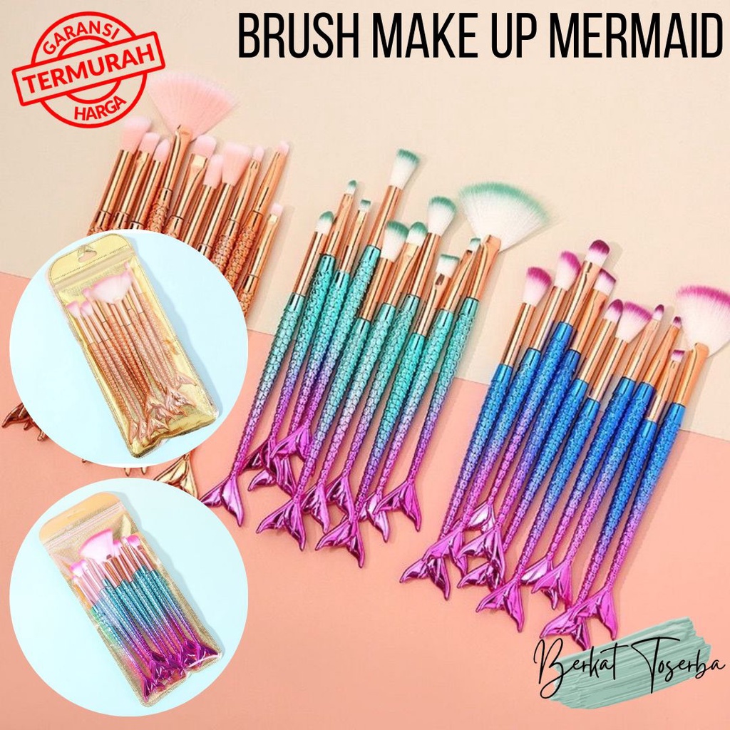 VS BG - MERMAID KUAS MAKE UP 11 IN 1 BRUSH / MAKE UP TOOL