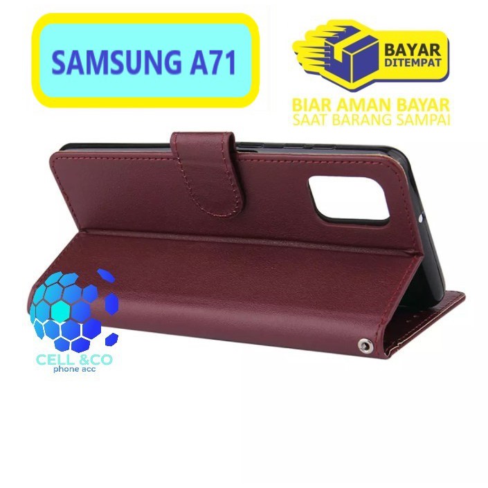 Flip cover SAMSUNG A71 Flip case buka tutup kesing hp casing hp flip case leather wallet