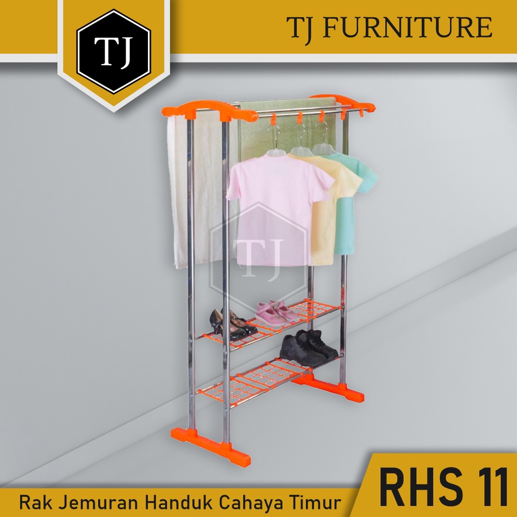 Cahaya Timur Jemuran Rak Handuk Stainless / Gantungan Baju Pakaian / Rak Sepatu - RHS 11