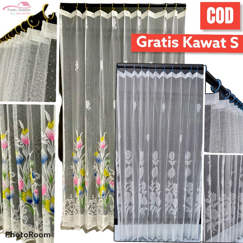 Gorden vitrase motif / Puring gorden motif / Puring gorden / Gorden vitrase polos / Daleman gorden