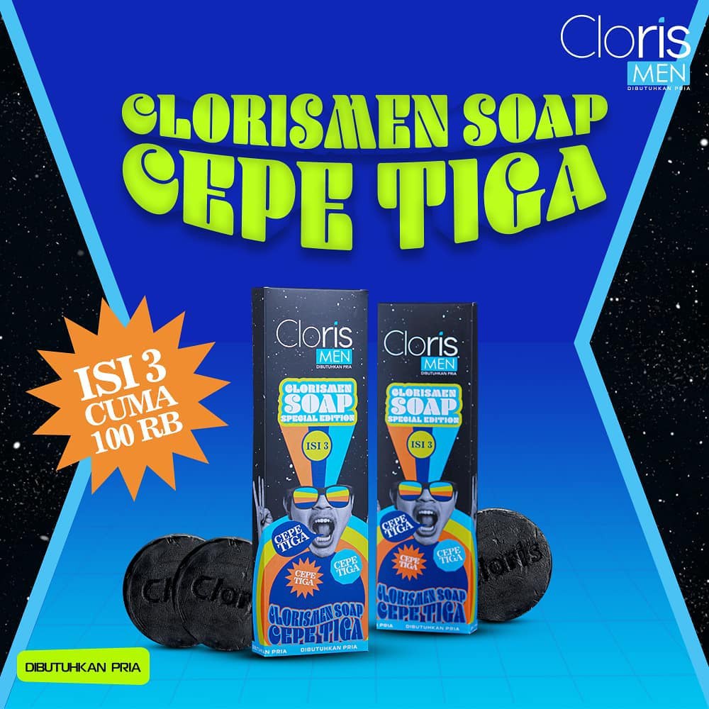 PAKET CLORISMEN CLORIS MEN Original Paket Perawatan Pria Lengkap Skincare Untuk Cowok Sabun Wajah-6