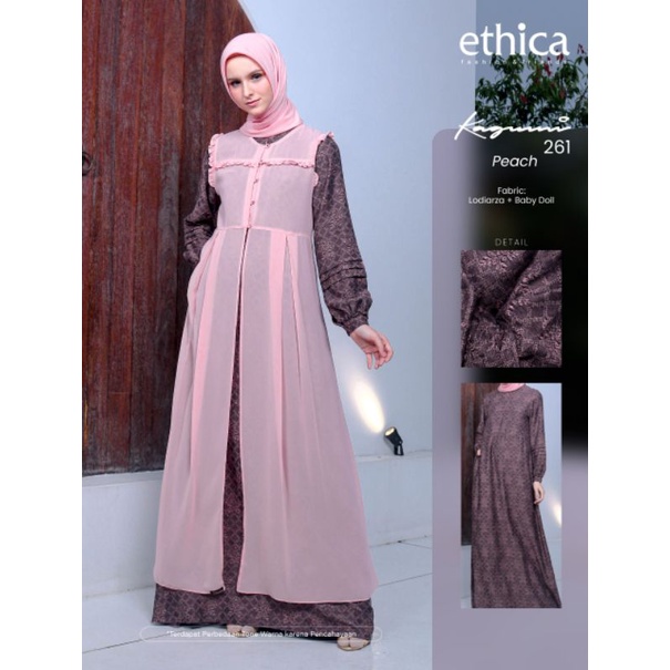 GAMIS ETHICA TERBARU 2022 KAGUMI 261 PEACH