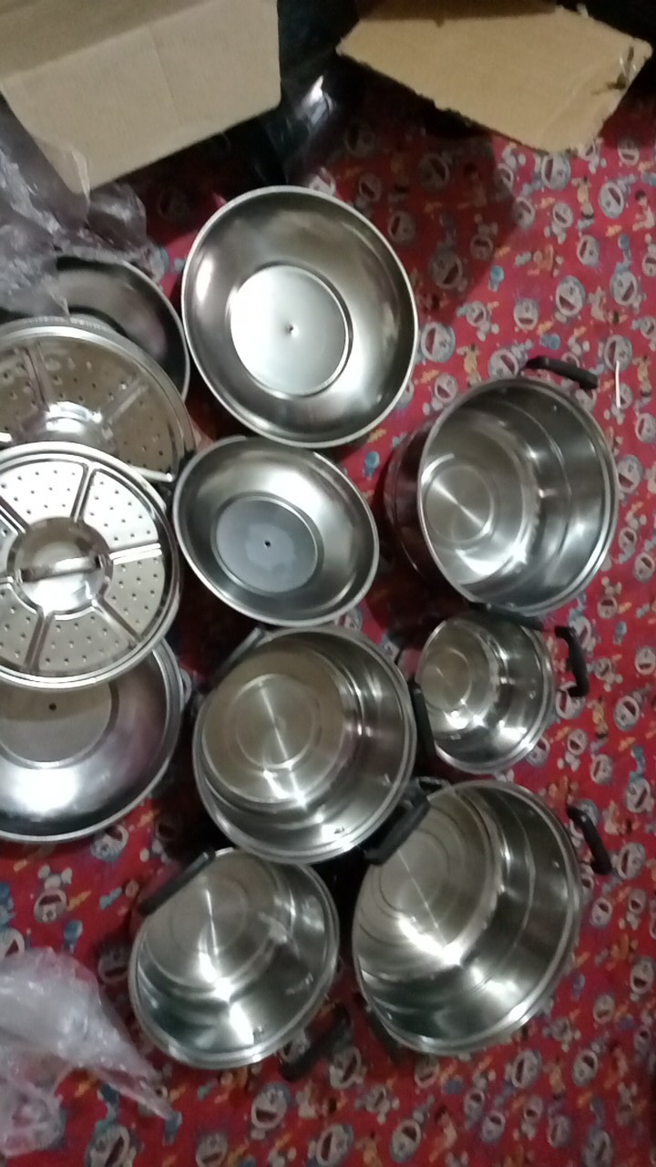 Panci 1 Set 5 Pcs Kingko / Homelux America High Pots + Steamer Stainless Steel