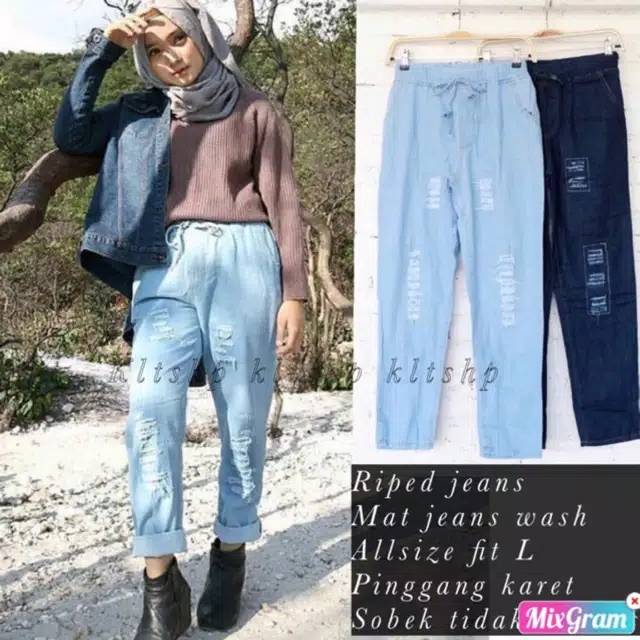 1KG isi 4pcs | BAGGY JEANS SOBEK - RIPPED JEANS