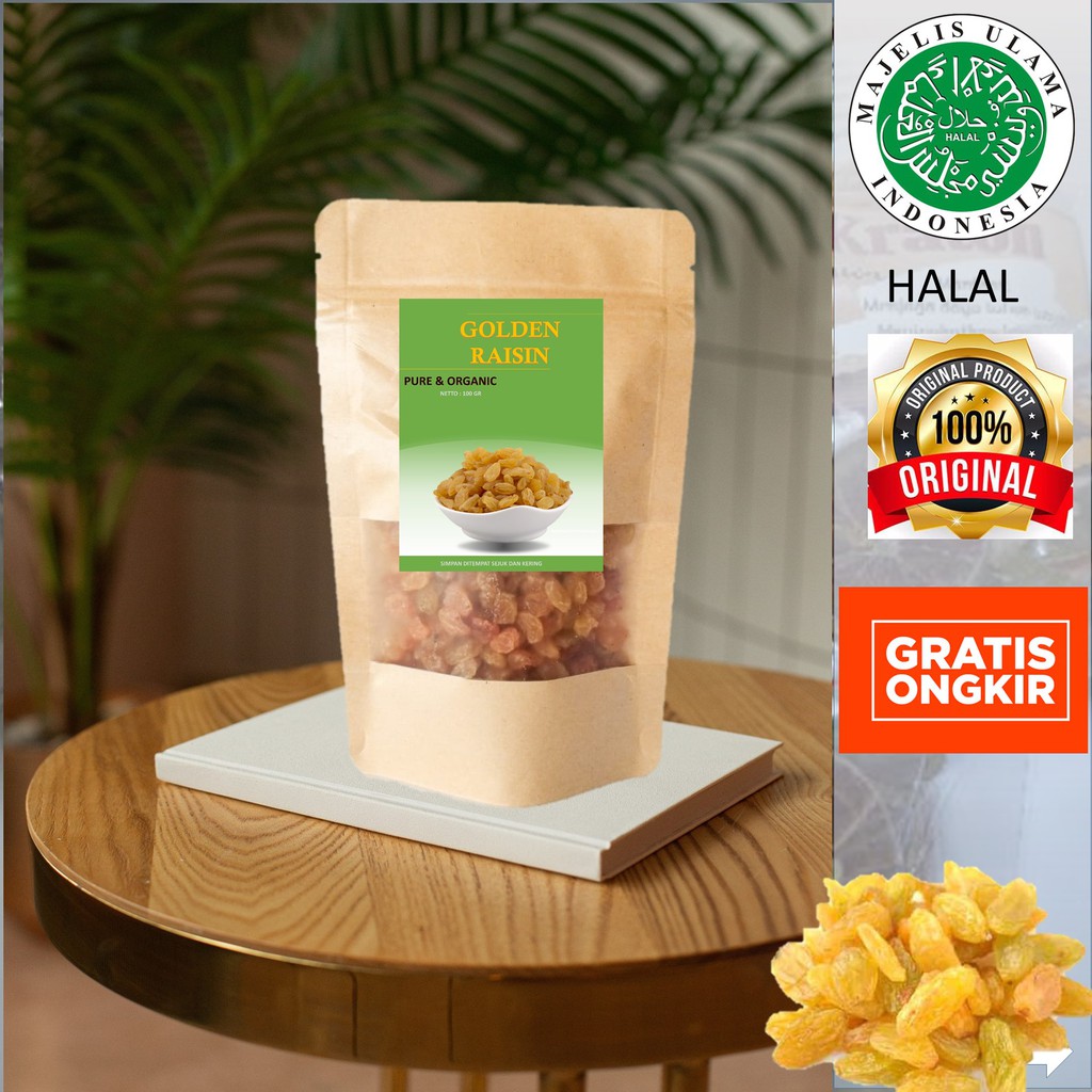 

Golden Simin Manis Organik / Kismis Emas 250 Gram (Natural Kismis)