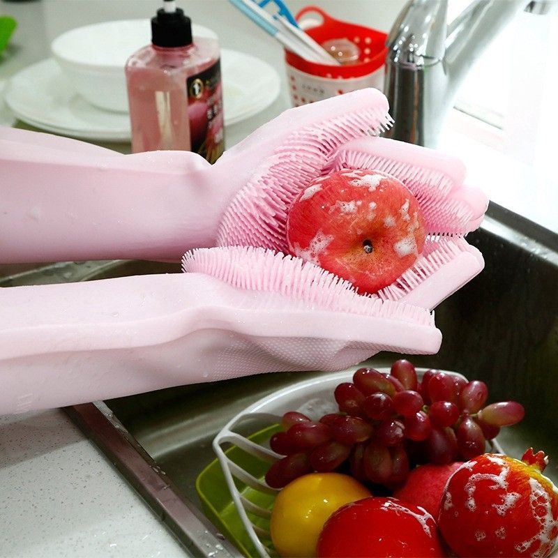 MJ88 SARUNG TANGAN CUCI PIRING SILICONE DISHWASHING GLOVES MAGIC SUPER MURAH