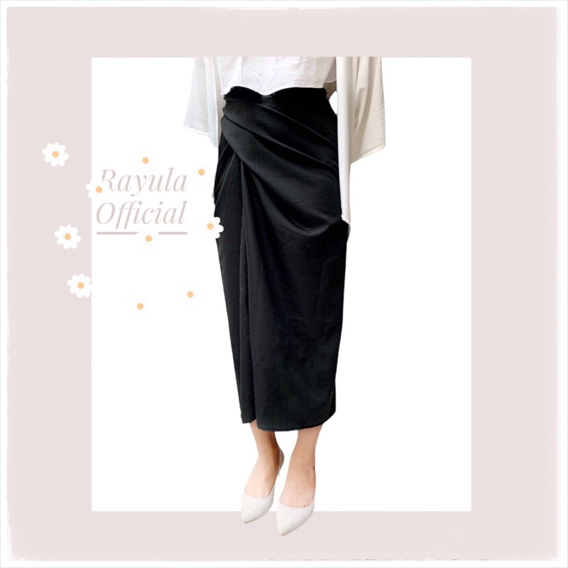 WRAP SKIRT / ROK LILIT-Deep Black Cotton