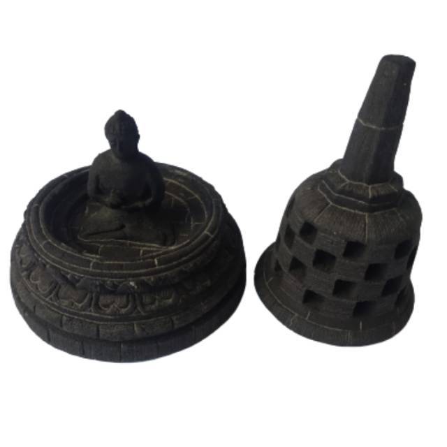 (BISA COD) Miniatur Stupa Candi Borobudur Buka Tutup Dekorasi Hiasan Rumah Souvenir Jogja
