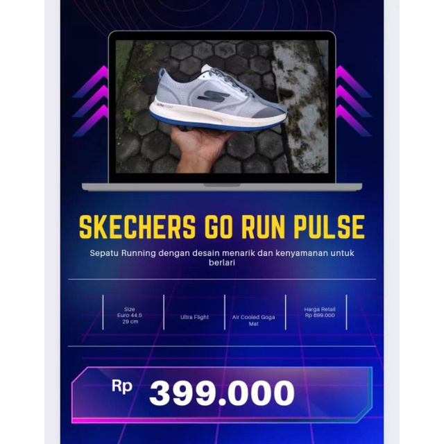 Skechers Go Run Pulse 220013 WBKB